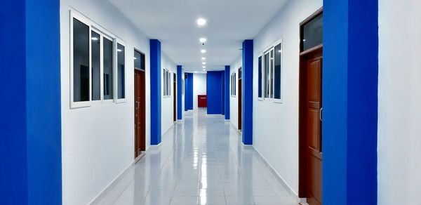 Empty corridor of building