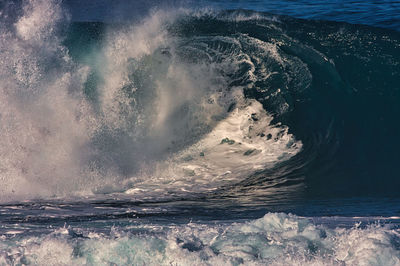 Aerial view of sea waves