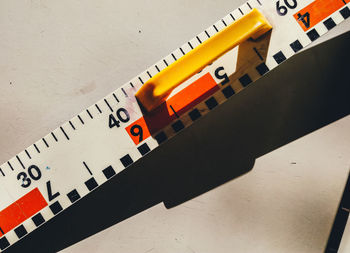 Close-up of text on wall