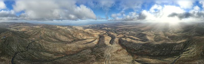 Aerial view of landscape against sky