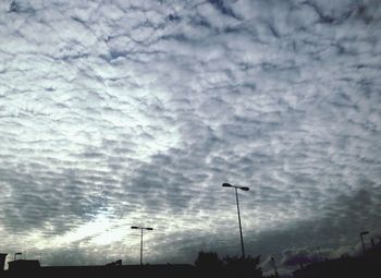 Low angle view of cloudy sky