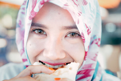 Close-up portrait of a girl