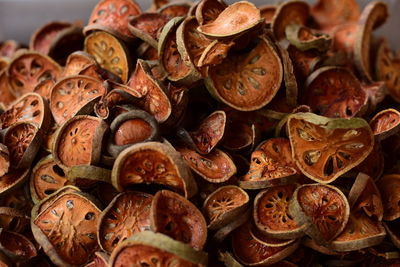 Full frame shot of dried fruits