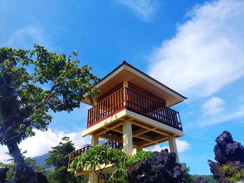 Low angle view of building against sky