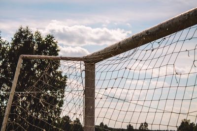 Goal post against sky