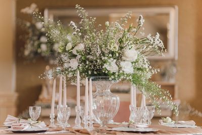 Place setting on table