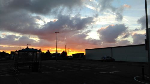 Cloudy sky at sunset