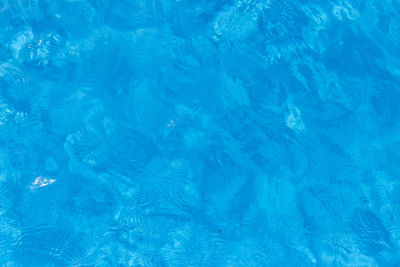 Full frame shot of blue water in swimming pool