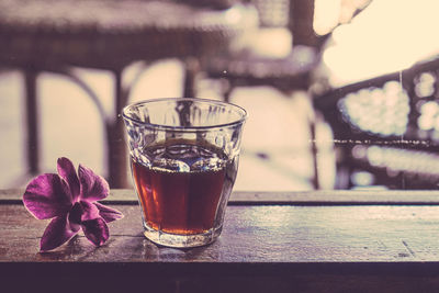 Close-up of drink on table