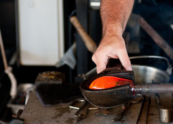 Person working on wood