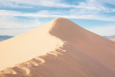 Sand dunes in a desert