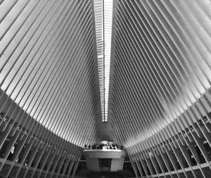 Low angle view of modern building in city