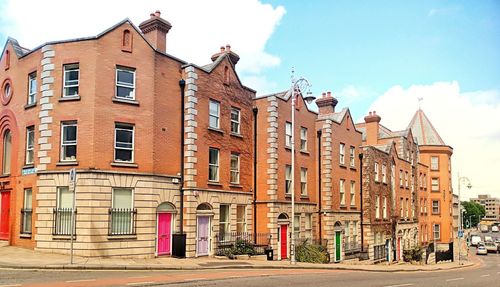 Low angle view of buildings against sky