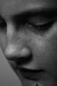 Close-up portrait of young man