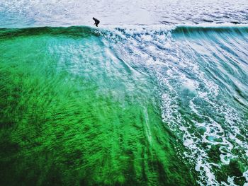 High angle view of sea shore