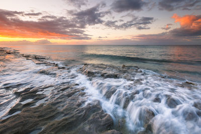 Morning seascape taken on st. andrew beach near ierapetra, crete.