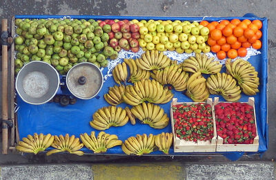 Various fruits for sale at market stall