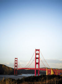 Golden gate bridge against sky