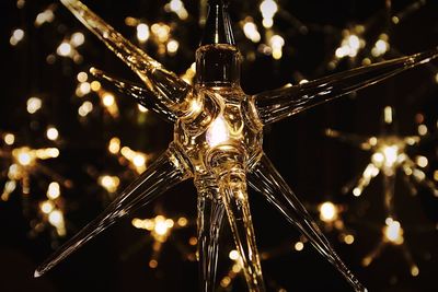 Close-up of illuminated lamp