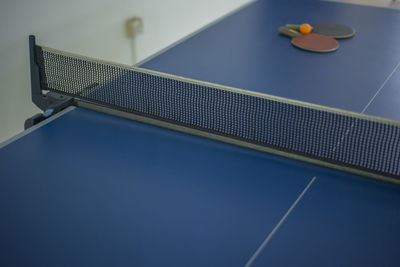 High angle view of ball on table