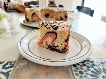 Close-up of cake on plate