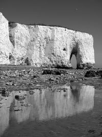 Rock formation in sea