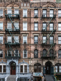 Low angle view of the building spotted in the led zeppelin album physical graffiti, in new york city