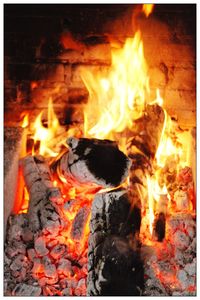 Close-up of bonfire at night