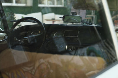 Close-up of vintage car