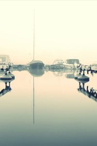 Reflection of sky in calm sea