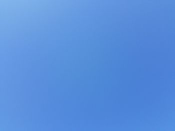 Low angle view of clear blue sky