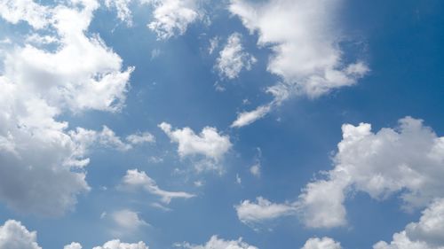 Low angle view of clouds in sky