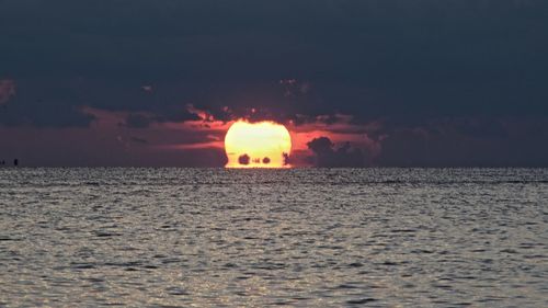 View of river at sunset