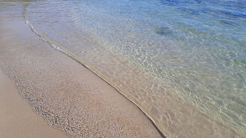 High angle view of beach