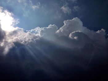 Low angle view of cloudy sky