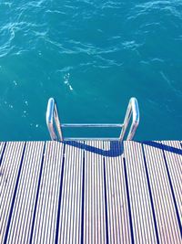 High angle view of swimming pool