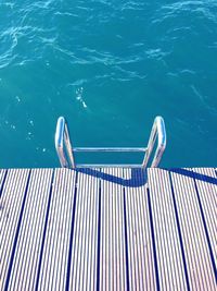 High angle view of swimming pool