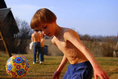 Boy playing