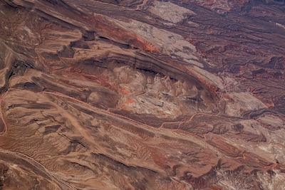 High angle view of mountain range