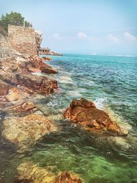 Scenic view of sea against sky