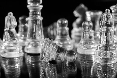 Close-up of chess pieces