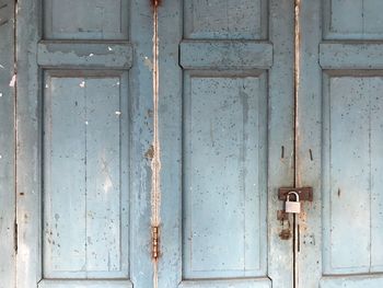 Close-up of closed door