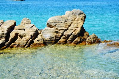 Rock formation on sea shore