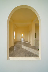 Empty corridor in building