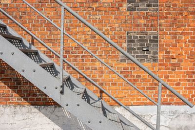 High angle view of steps