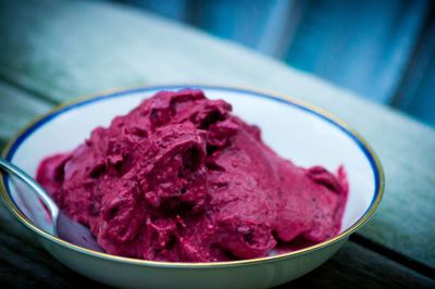 Close-up of ice cream in bowl