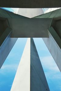 Low angle view of modern building against sky