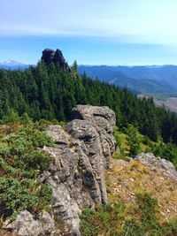 Scenic view of mountain against sky