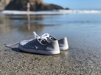 Shoes in beach 