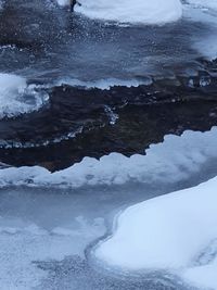 Scenic view of frozen lake